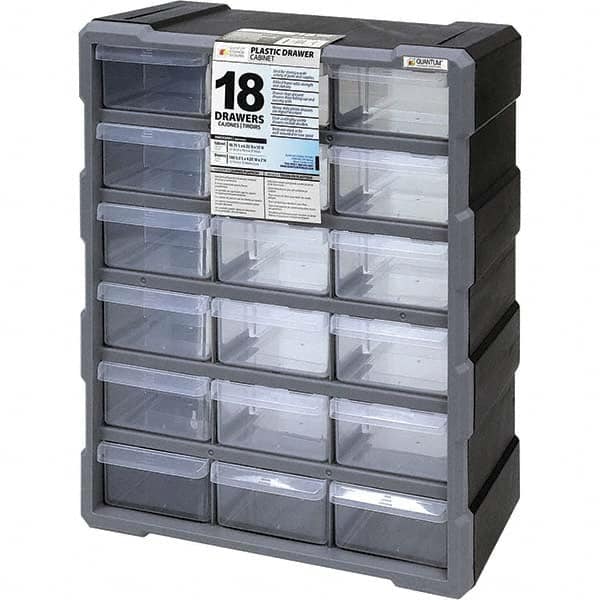 18 Drawer, Small Parts Drawer Cabinet System MPN:PDC-18BK