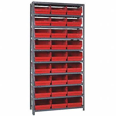 G6989 Bin Shlvng 12inx75inx36in Red MPN:1275-209RD