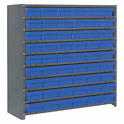 E7215 Enclosed Bin Shlvng 12x39x36in Blue MPN:CL1239-401BL