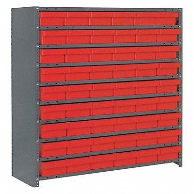 E7215 Enclosed Bin Shlvng 12x39x36in Red MPN:CL1239-401RD