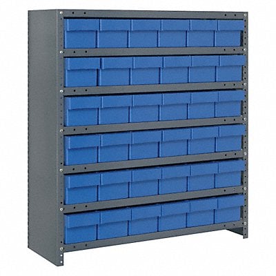 E7214 Enclosed Bin Shlvng 12x39x36in Blue MPN:CL1239-601BL