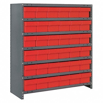 E7214 Enclosed Bin Shlvng 12x39x36in Red MPN:CL1239-601RD