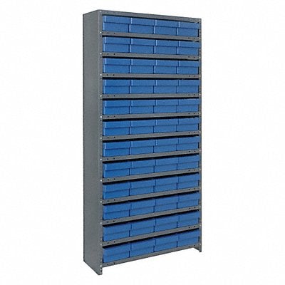 E6884 Enclosed Bin Shlvng 12x75x36in Blue MPN:CL1275-701BL