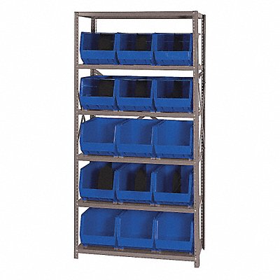 E1502 Bin Shlvng 18inx75inx36in Blue MPN:QSBU-260BL