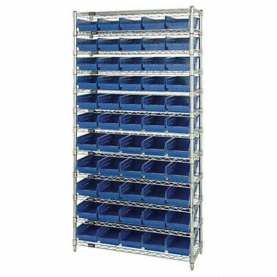 G7061 Bin Shlvng 12inx74inx36in Blue MPN:WR12-102BL