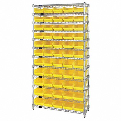 G7061 Bin Shlvng 12inx74inx36in Yellow MPN:WR12-102YL