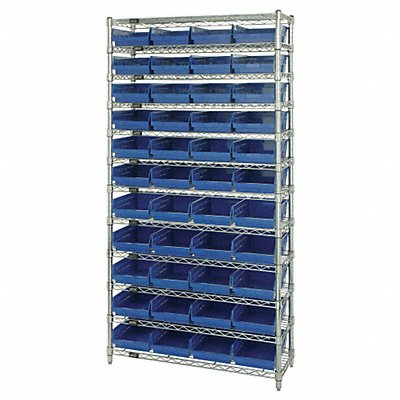 G7063 Bin Shlvng 12inx74inx36in Blue MPN:WR12-107BL