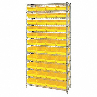 G7063 Bin Shlvng 12inx74inx36in Yellow MPN:WR12-107YL