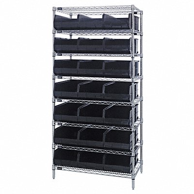 G7070 Bin Shlvng 12inx75inx36in Black MPN:WR8-425BK