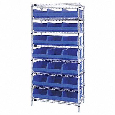 G7070 Bin Shlvng 12inx75inx36in Blue MPN:WR8-425BL