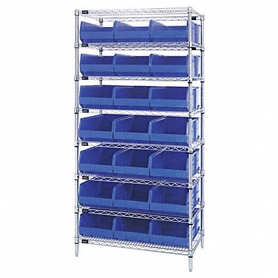 G7073 Bin Shlvng 14inx74inx36in Blue MPN:WR8-445BL