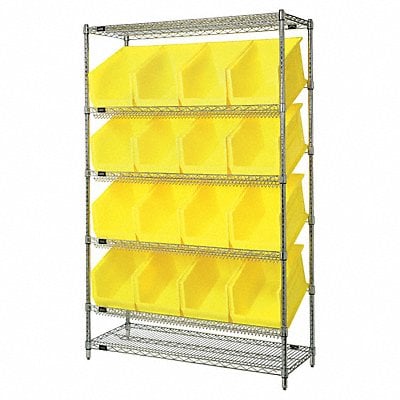 H7038 Pick Rack 18inx74inx48in Yellow MPN:WRSL6-74-1848-260YL