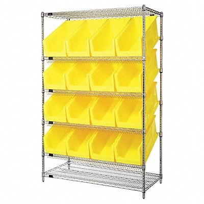 H7037 Pick Rack 24inx74inx48in Yellow MPN:WRSL6-74-2448-953YL