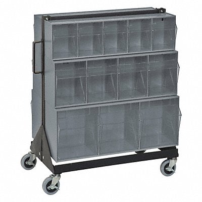 Bin Storage Rack Powder Coated 28 in MPN:QFS224-24+QFS400GY