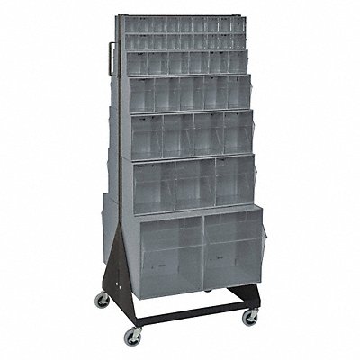 Bin Storage Rack Powder Coated 52 in MPN:QFS248-76+QFS400GY