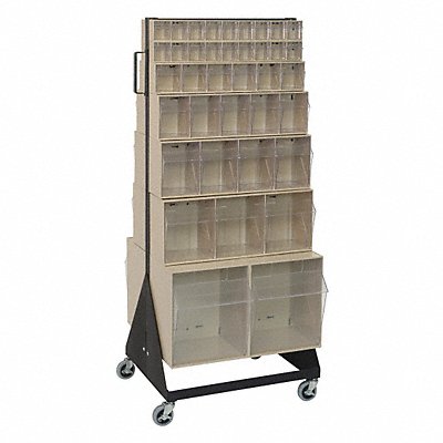 Bin Storage Rack Powder Coated 52 in MPN:QFS248-76+QFS400IV