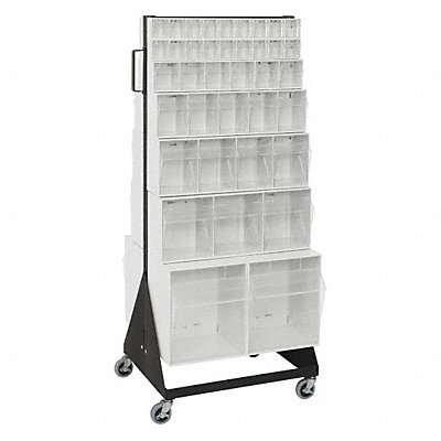 Bin Storage Rack Powder Coated 52 in MPN:QFS248-76+QFS400WT