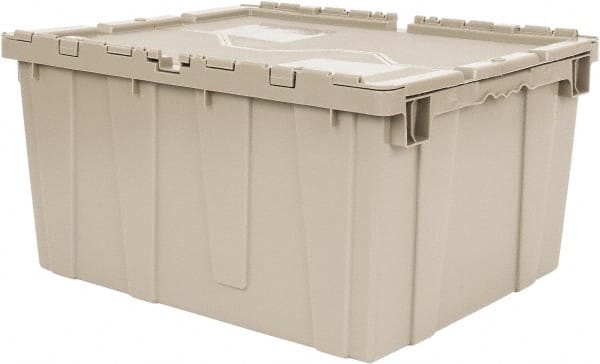 Polyethylene Attached-Lid Storage Tote: 80 lb Capacity MPN:QDC2420-12