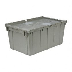 Polyethylene Attached-Lid Storage Tote: 100 lb Capacity MPN:QDC2717-12