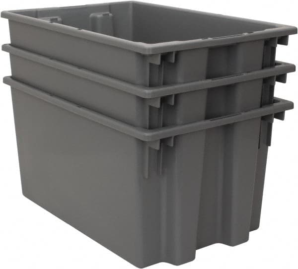 Polyethylene Storage Tote: 100 lb Capacity MPN:SNT240GYCS