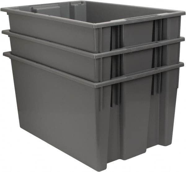 Polyethylene Storage Tote: 100 lb Capacity MPN:SNT300GYCS