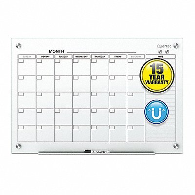 Magnetic Glass Calendar Board 36 x24 MPN:GC3624F