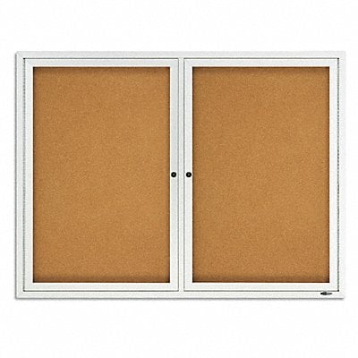 Enclosed Bulletin Board Cork 48 x 36 In. MPN:2124GGS