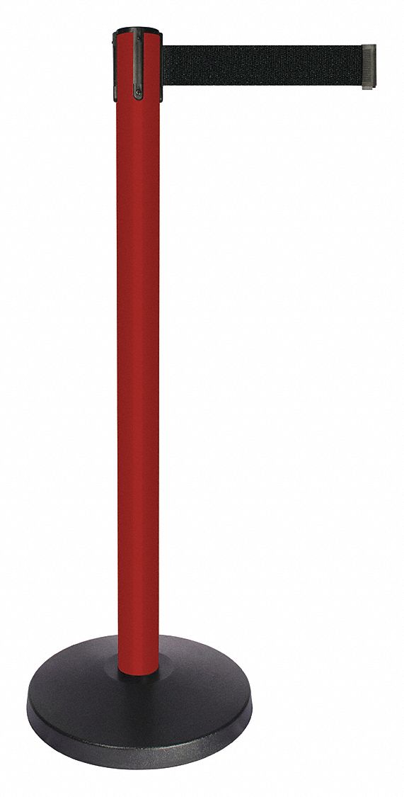 Barrier Post w/Belt Red Post Black Belt MPN:QPLUS-21-B9