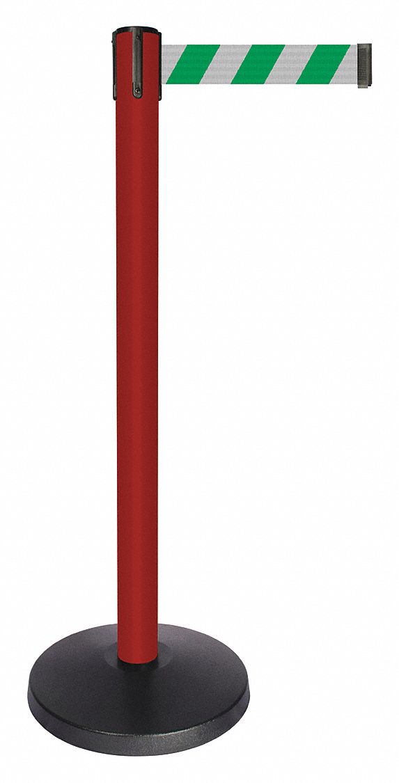 Barrier Post Red Grn/White Striped Belt MPN:QPLUS-21-D2