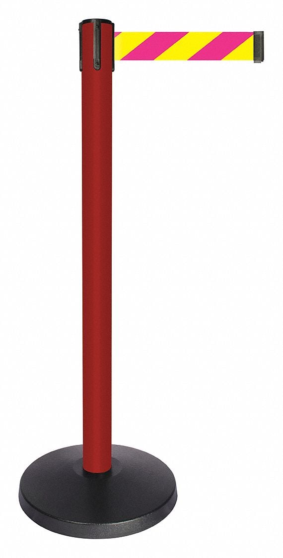 Barrier Post Red Post Magenta/Yllw Belt MPN:QPLUS-21-D5