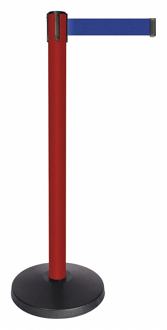 Barrier Post w/Belt Red Post Blue Belt MPN:QPLUS-21-L5