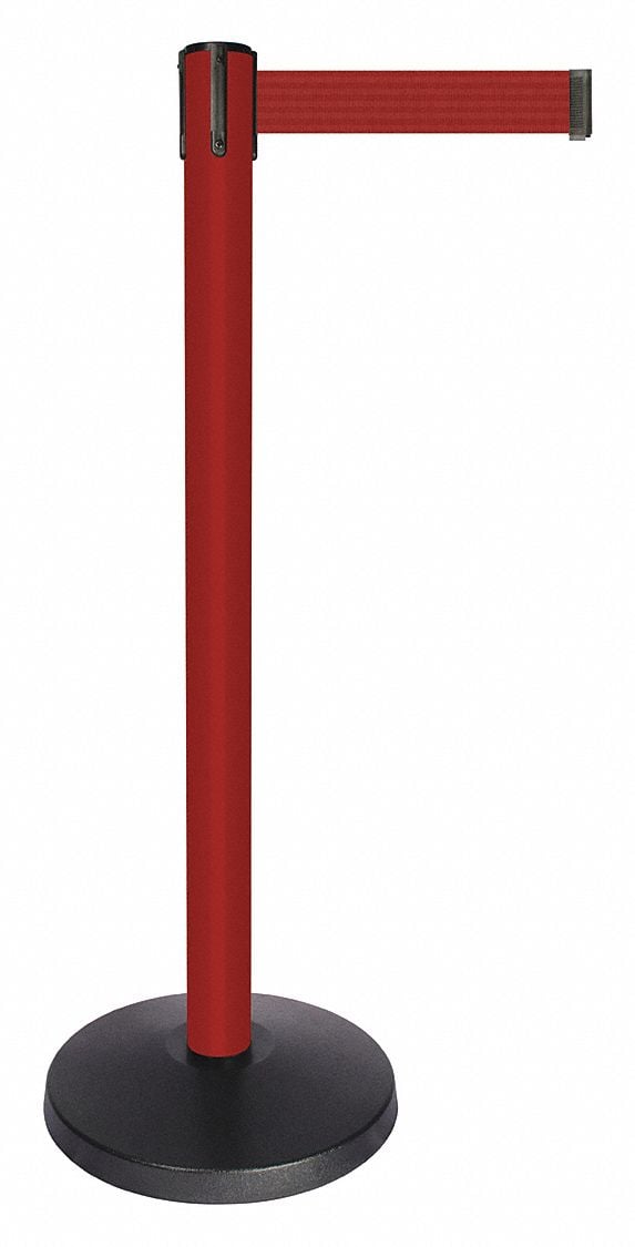 Barrier Post w/Belt Red Post Maroon Belt MPN:QPLUS-21-R7