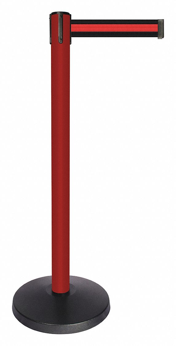 Barrier Post Red Post Blk/Rd Stripe Belt MPN:QPLUS-21-S2