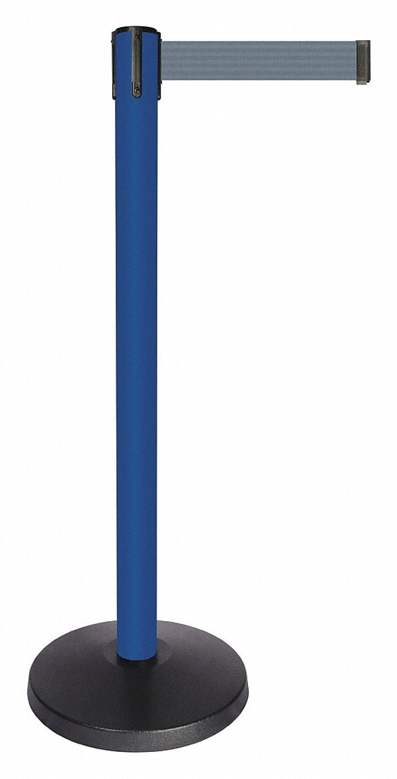 Barrier Post w/Belt Blue Post Gray Belt MPN:QPLUS-23-B5