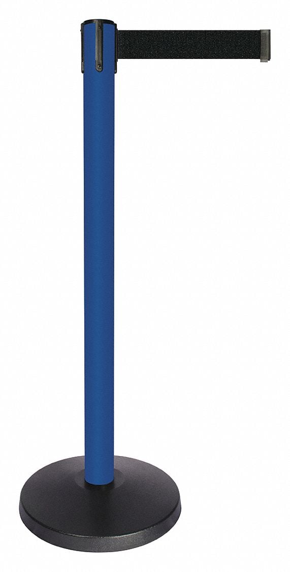 Barrier Post w/Belt Blue Post Black Belt MPN:QPLUS-23-B9