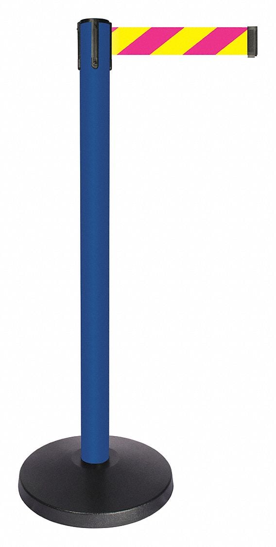 Barrier Post Blue Post Magenta/Yllw Belt MPN:QPLUS-23-D5