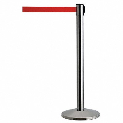 Barrier Post with Belt Metal 7-1/2 ft L MPN:QWAYPOST-3S-R5