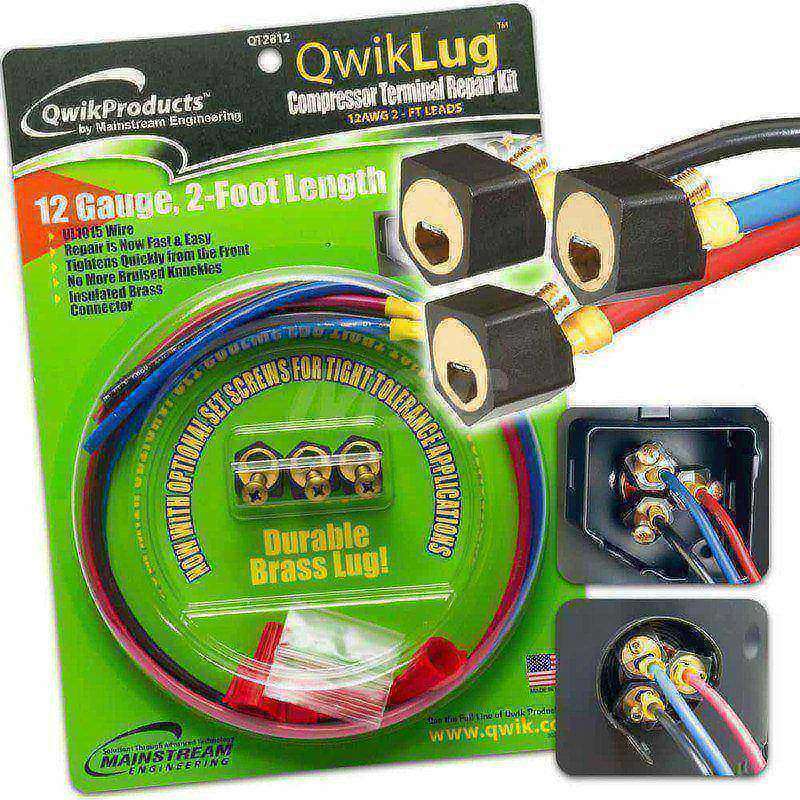 QwikLug Compressor Terminal Repair Kit 12AWG 2FT Leads MPN:QT2812