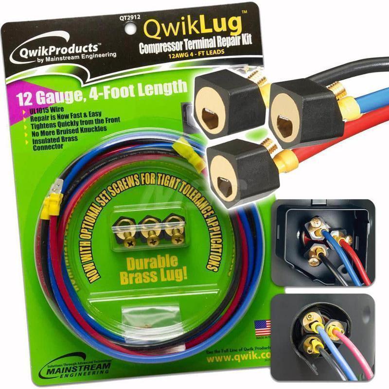 QwikLug Compressor Terminal Repair Kit 12AWG 4FT Leads MPN:QT2912