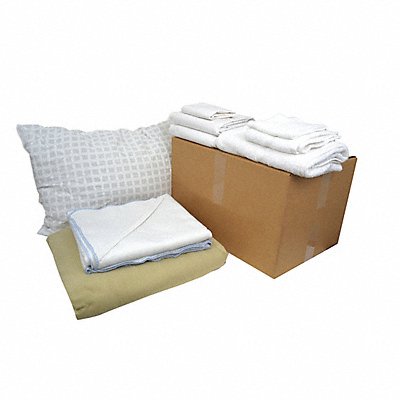 Bedding and Bath Kit Twin Size Beige/Wht MPN:WWX90004