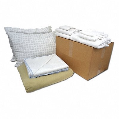 Bedding and Bath Kit Full Size Beige/Wht MPN:WWX90007