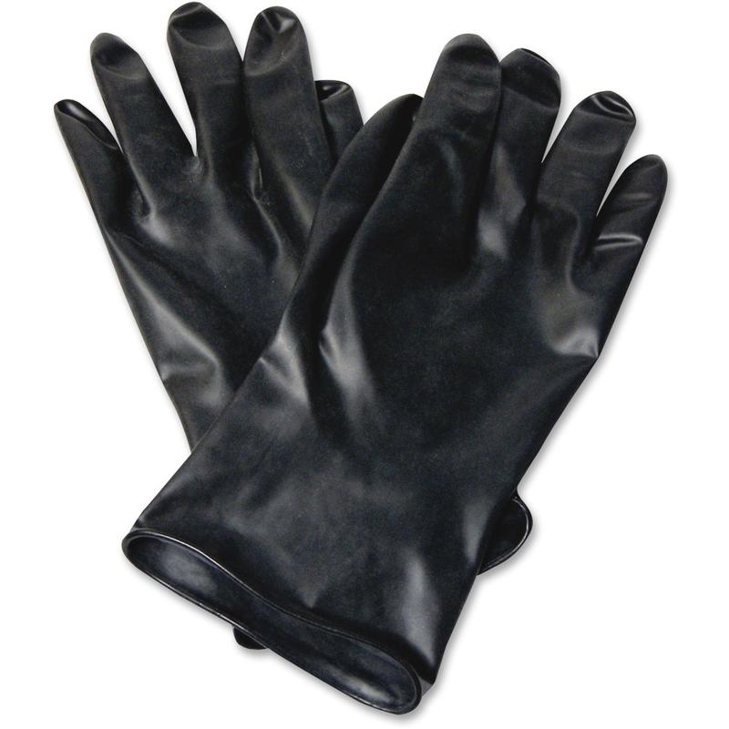 Honeywell 11in Unsupported Butyl Gloves - Chemical Protection - Butyl - Black - Water Resistant, Durable, Chemical Resistant, Ketone Resistant, Rolled Beaded Cuff, Comfortable, Abrasion Resistant, Cut Resistant, Tear Resistant, Punctu (Min Order Qty 2) MP