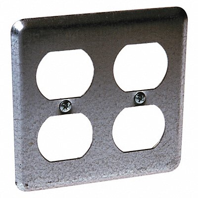 Electrical Box Cover 2 Duplex Receptacle MPN:873