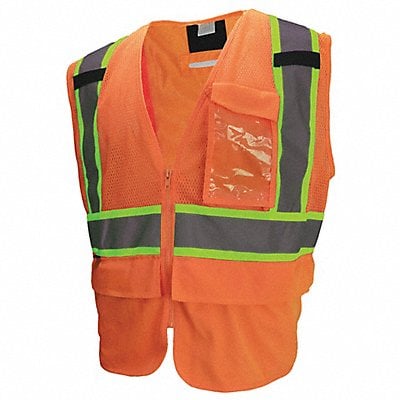 Safety Tether Vest Type R Orange 4X MPN:SV272T-2ZOM-4X