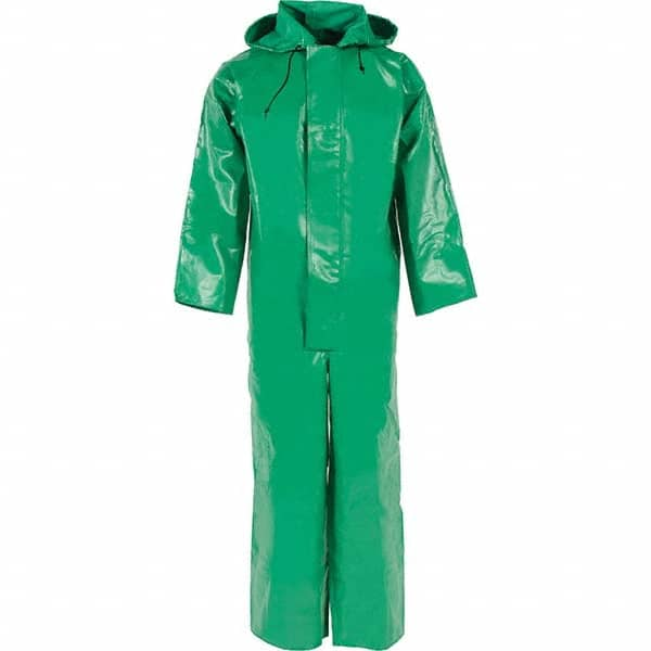 Non-Disposable Rain & Chemical-Resistant Coverall: Green, Polyvinylchloride MPN:96001-50-2-GRN-