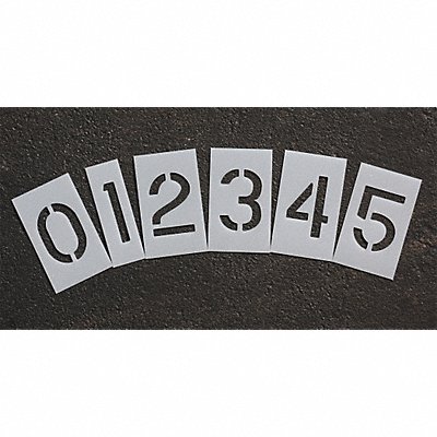 Pavement Stencil 8 in Number Kit 1/8 MPN:STL-108-8080