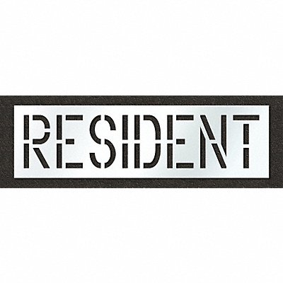 Pavement Stencil Resident 18 in MPN:STL-116-71830