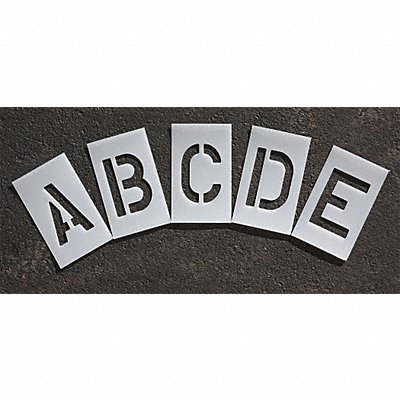 Pavement Stencil 4 in Alphabet Kit 1/16 MPN:STL-116-8045