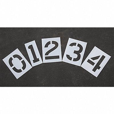 Pavement Stencil 12 in Number Kit 1/16 MPN:STL-116-8120