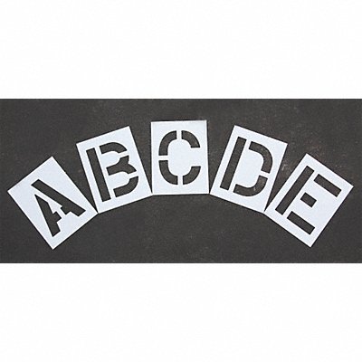 Pavement Stencil Alphabet Kit 12 in H MPN:STL-116-8125